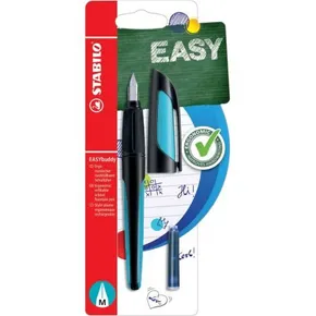 Füllhalter mit Standardspitze M - STABILO EASYbuddy schwarz/hellblau